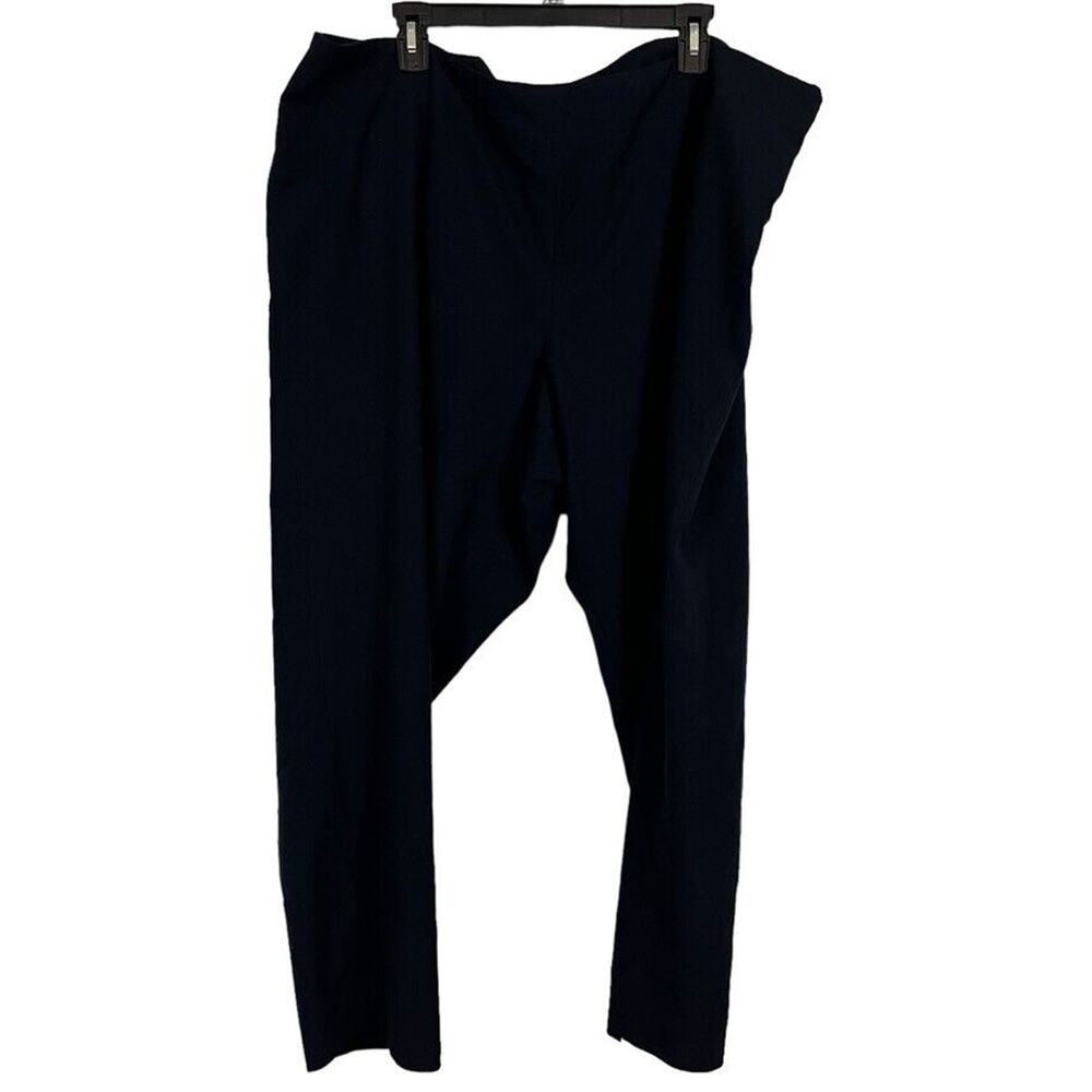 Talbots Classic Side Zip Womens Navy Blue Flat Front Dress Work Career Pants 24W